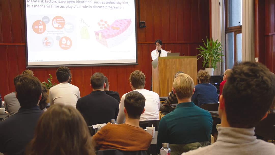 PhD candidate presents his work.
