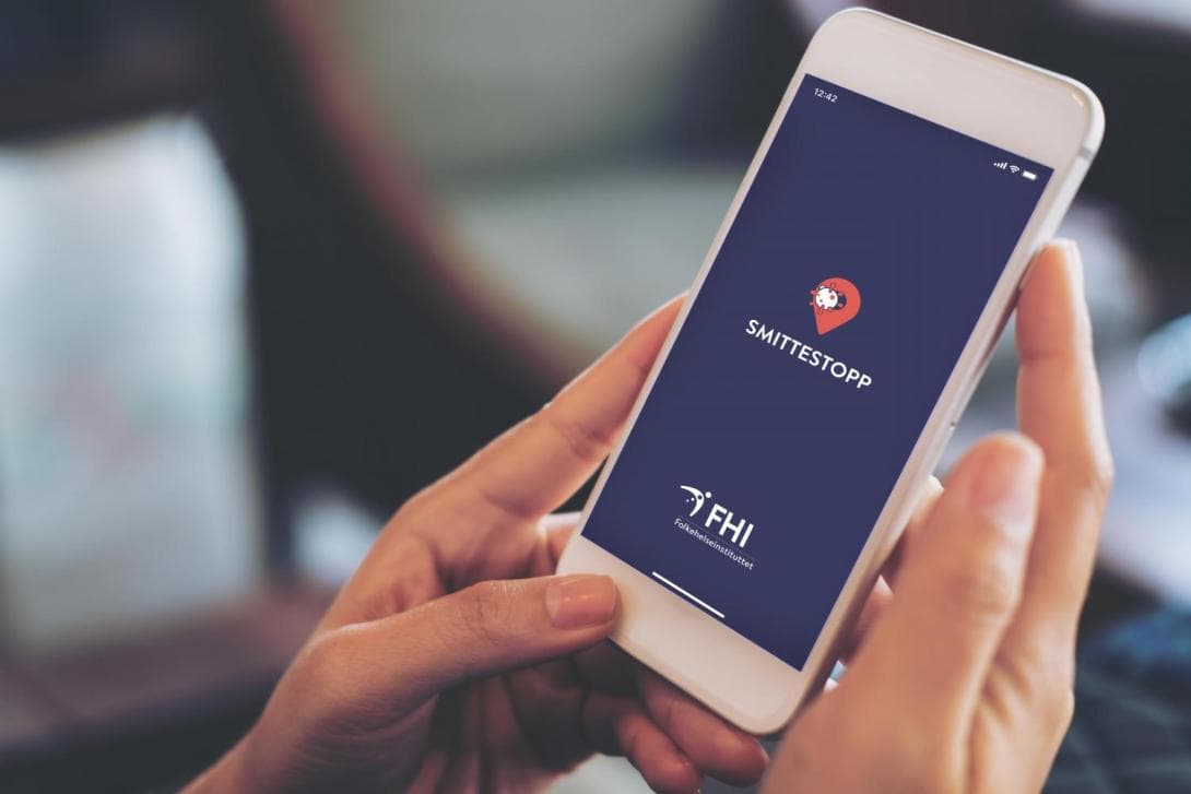 Smittestopp app on phone