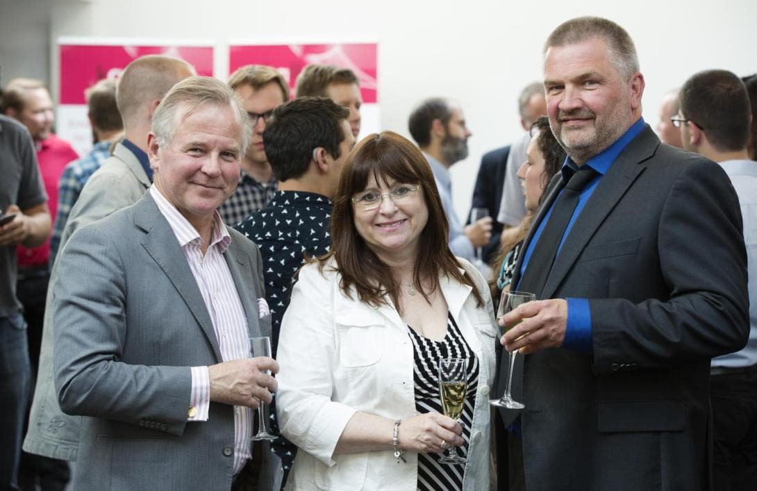 From the right: Ole Petter Ottersen, principal of UiO, Kim Barrett, Dean of the Graduate Division at UCSD, and Aslak Tveito, Managing Director of Simula.