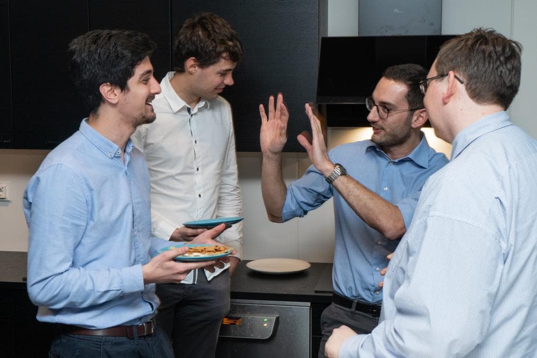 group of people chatting